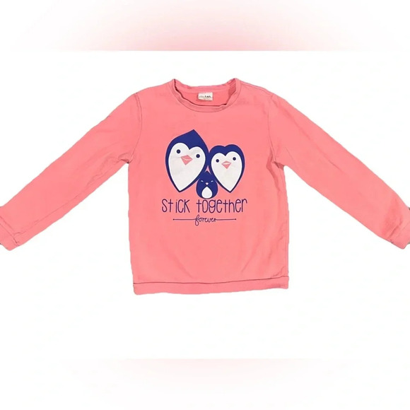 Giordano Junior Pink Penguin Pullover Girls size 10 - Picture 1 of 4